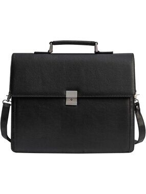 Men's PU Leather Briefcases Office Attorney Attache Case Gift Messenger Bag